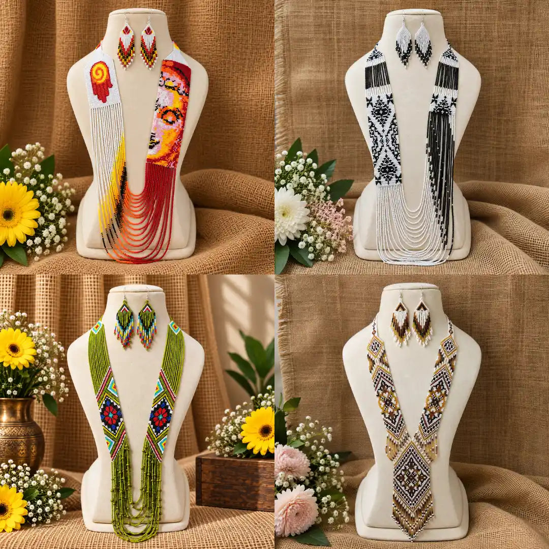 Long bead necklaces