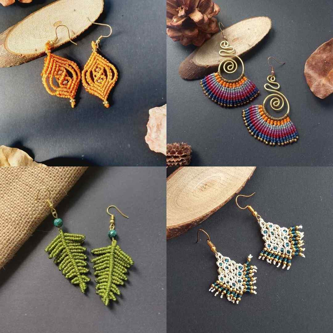 Macrame Earrings - The Yarn Artisan Store
