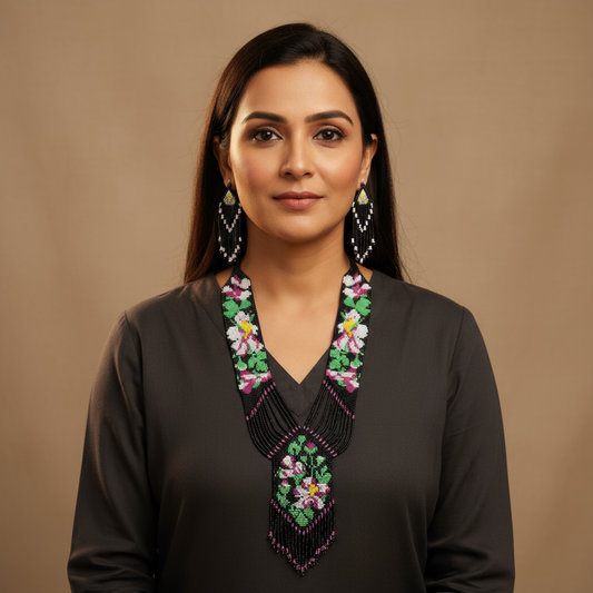 Sembarti beadloom necklace set