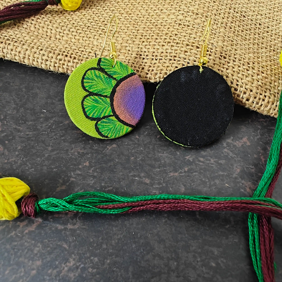 Alekhya fabric necklace set
