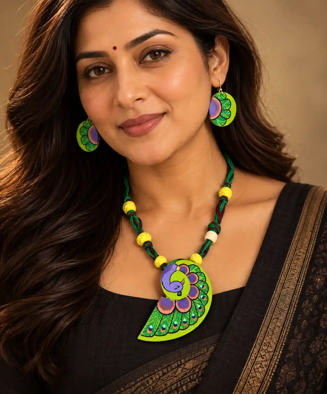 Alekhya fabric necklace set