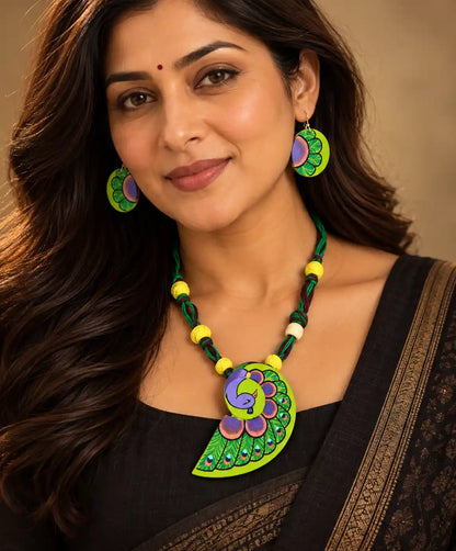Alekhya fabric necklace set