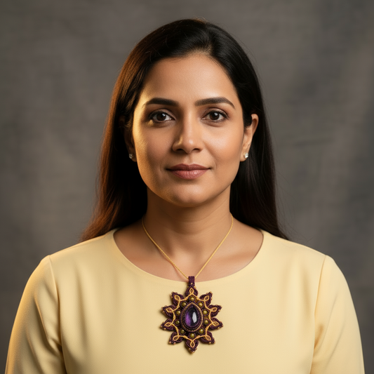 Amira macrame statement necklace