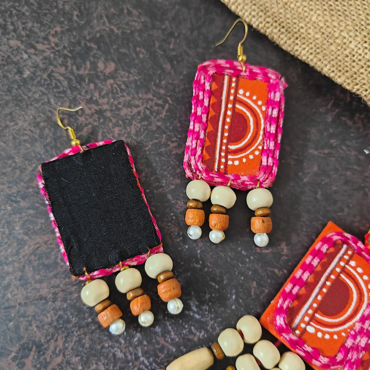 Aruna fabric necklace set