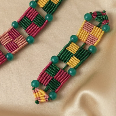 Charu macrame necklace set