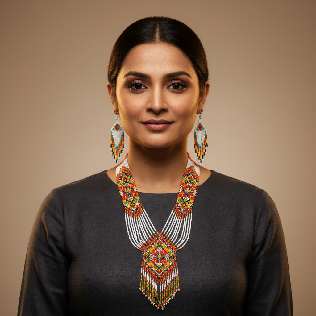 Desi beadloom necklace set