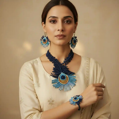 Eragu macrame necklace set