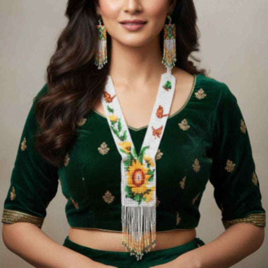 Srinika beadloom necklace set