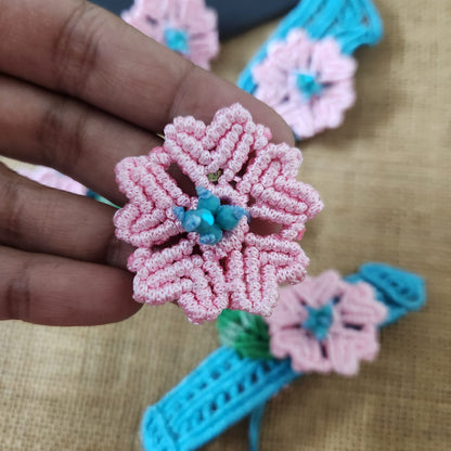 Iris macrame necklace set