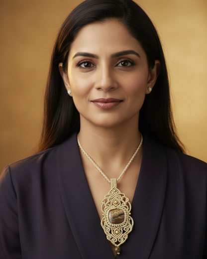 gold pendant stone jewellery party wear necklace formal wear jewellery for office work wedding jewellery gift for mom her gold jewellery 