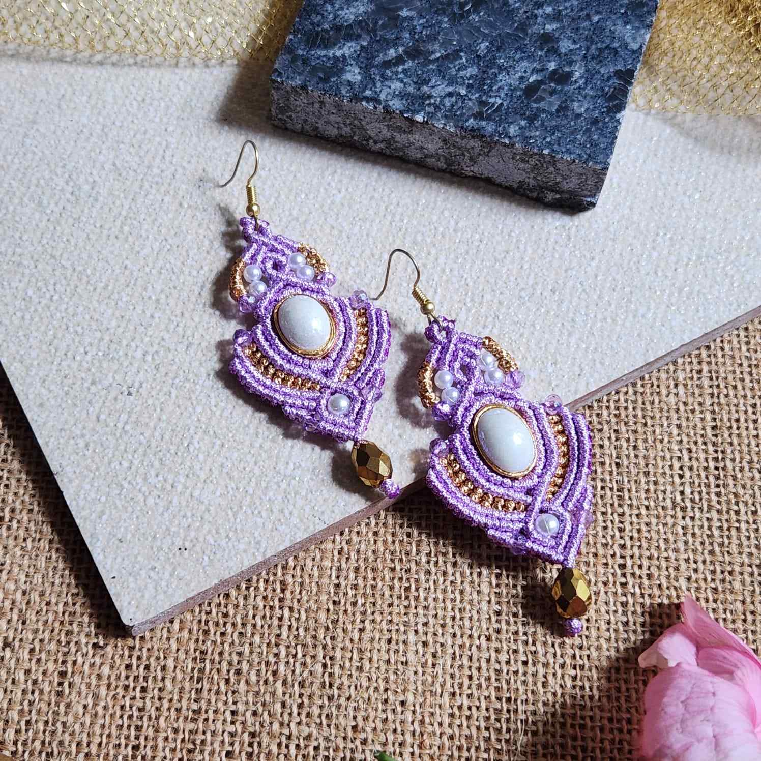 pearl earrings gold earrings large danglers crystal bead earrings party wedding jewellery