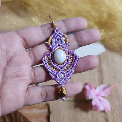 pearl earrings gold earrings large danglers crystal bead earrings party wedding jewellery