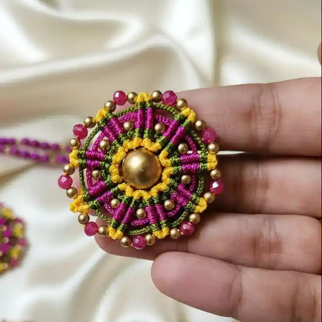Joan macrame stud earrings