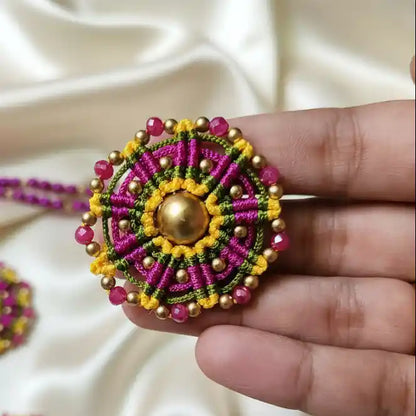 Joan macrame stud earrings