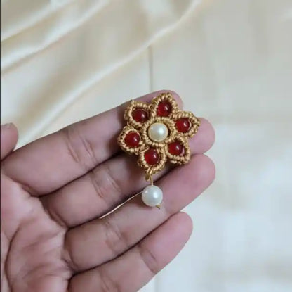 Jodha floral macrame earrings