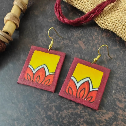 Kalavati maroon fabric necklace set