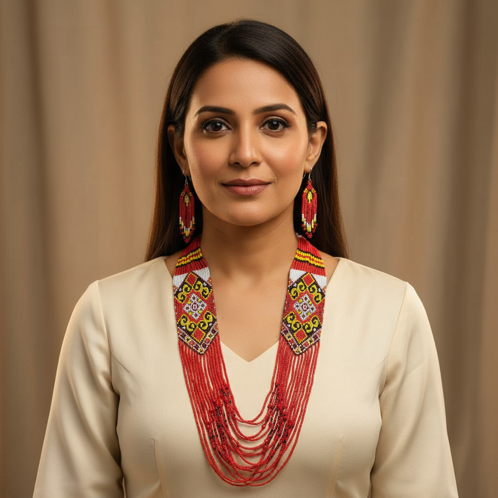 Kaveri beadloom necklace set