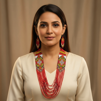 Kaveri beadloom necklace set