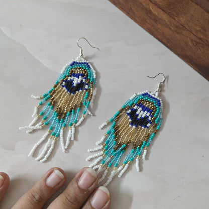 Keki blue bead earrings