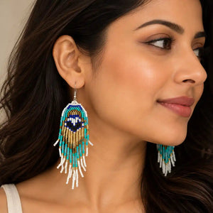 Keki blue bead earrings