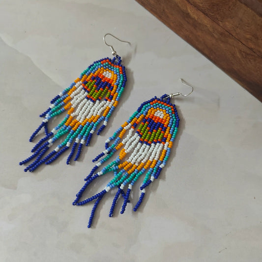 Keki dark blue bead earrings