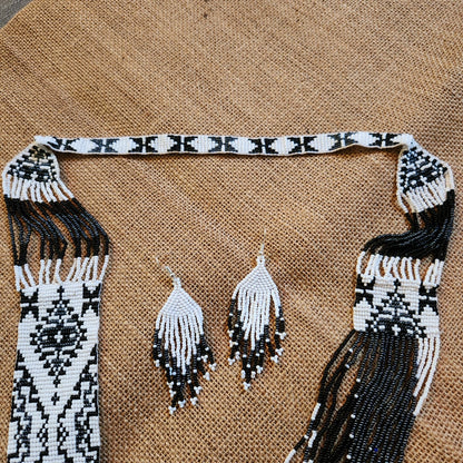Kona geometric bead layer necklace set