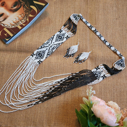 Kona geometric bead layer necklace set