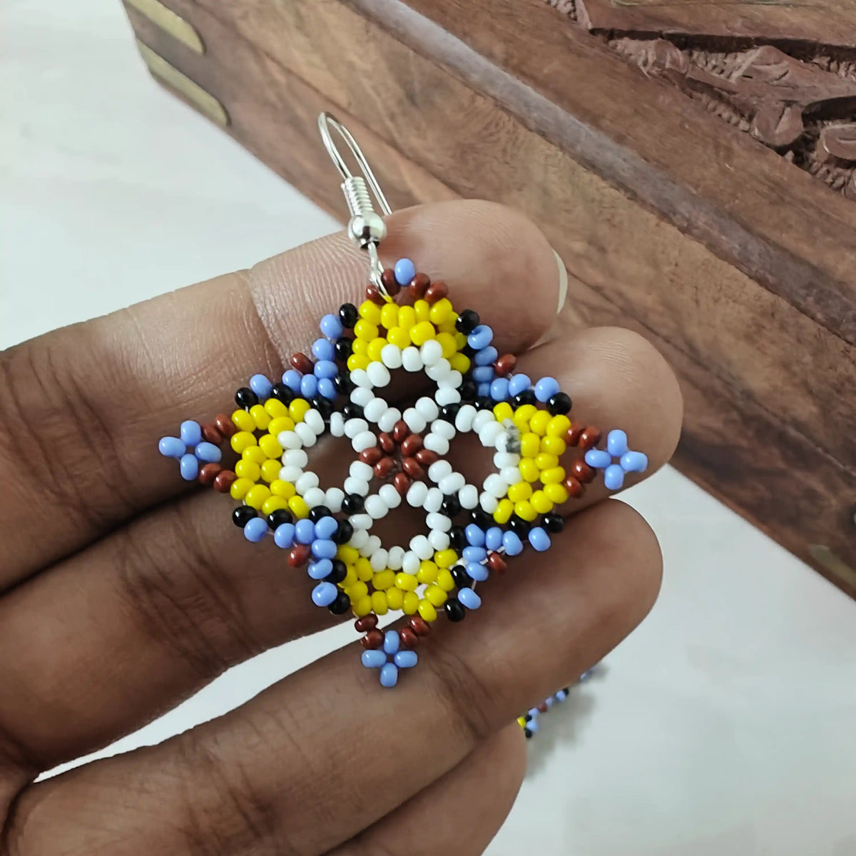 Kshauma bead earrings