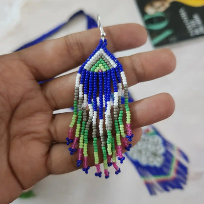 Mayur white peacock bead necklace set
