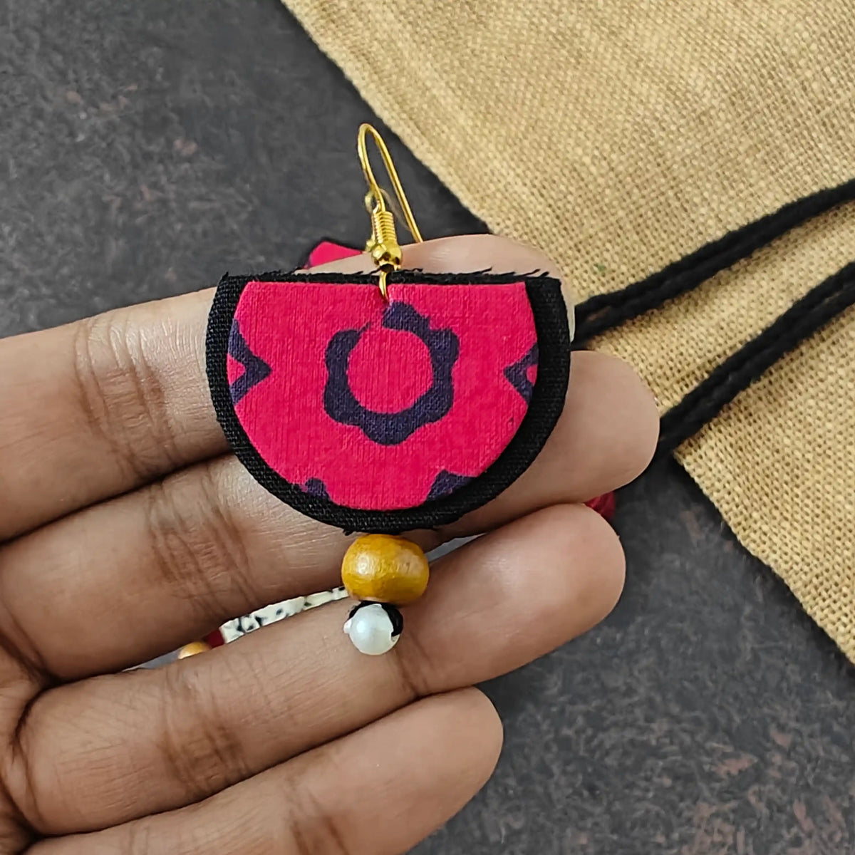 Medini fabric necklace set