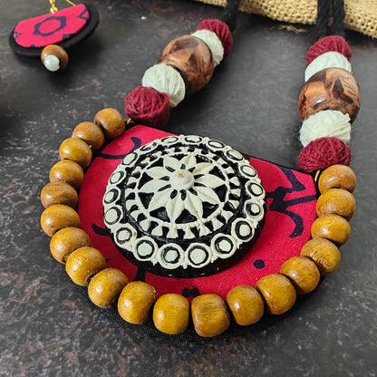 Medini fabric necklace set