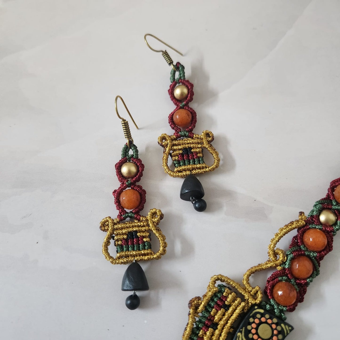 Mrida macrame necklace set