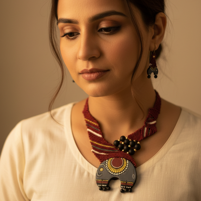 Murthi macrame necklace set