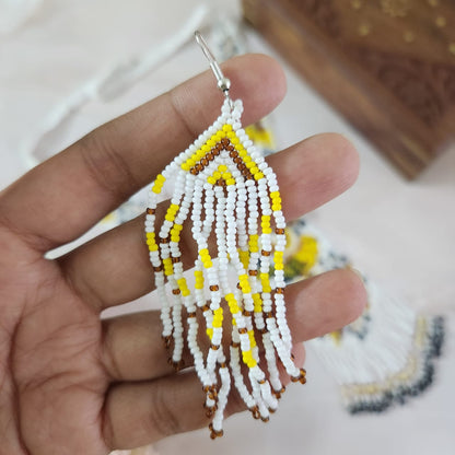 party wear jewellery bead necklace earrings set bird and leaves officewear jewellery wedding bridal jewellery 