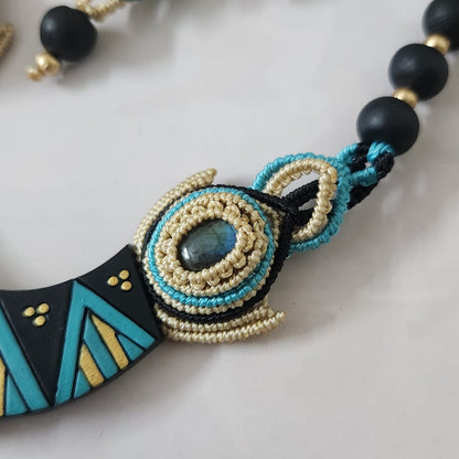 Nabha macrame necklace set