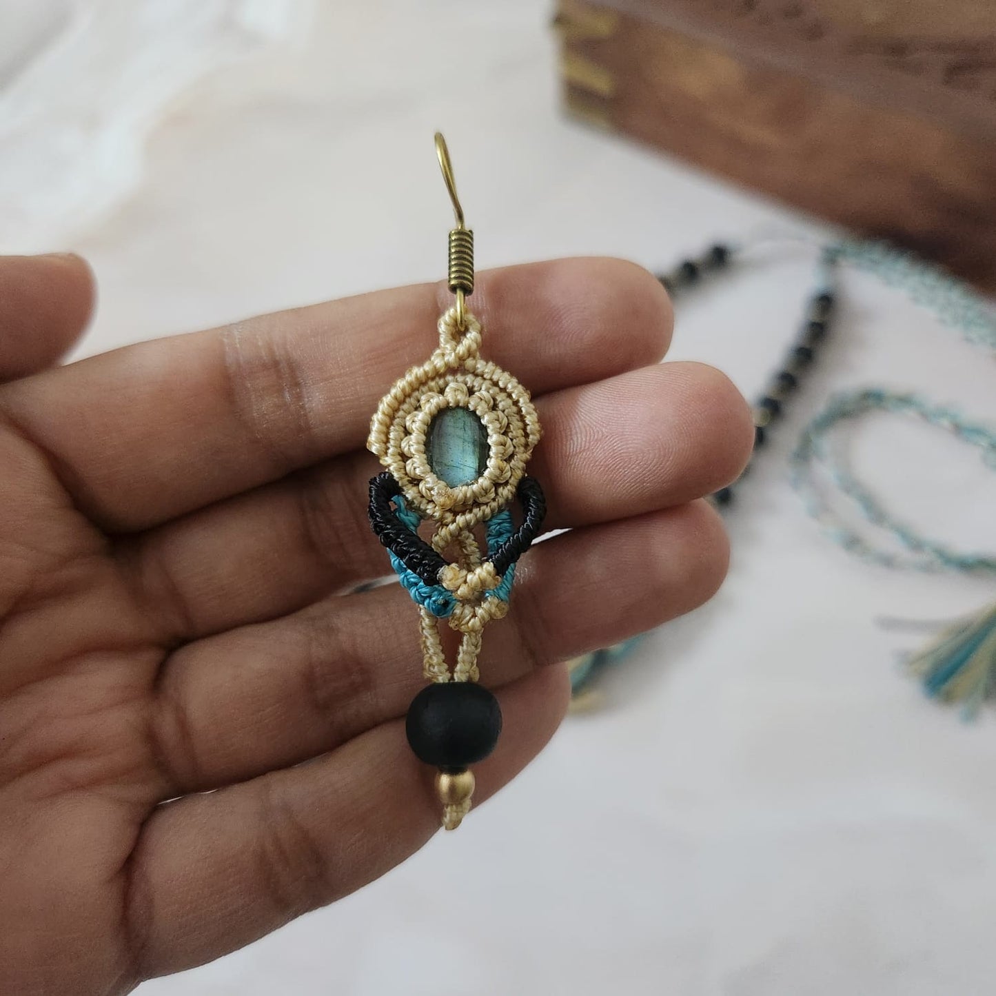 Nabha macrame necklace set