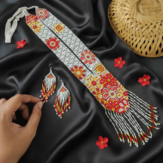 Navaramba beadloom necklace set