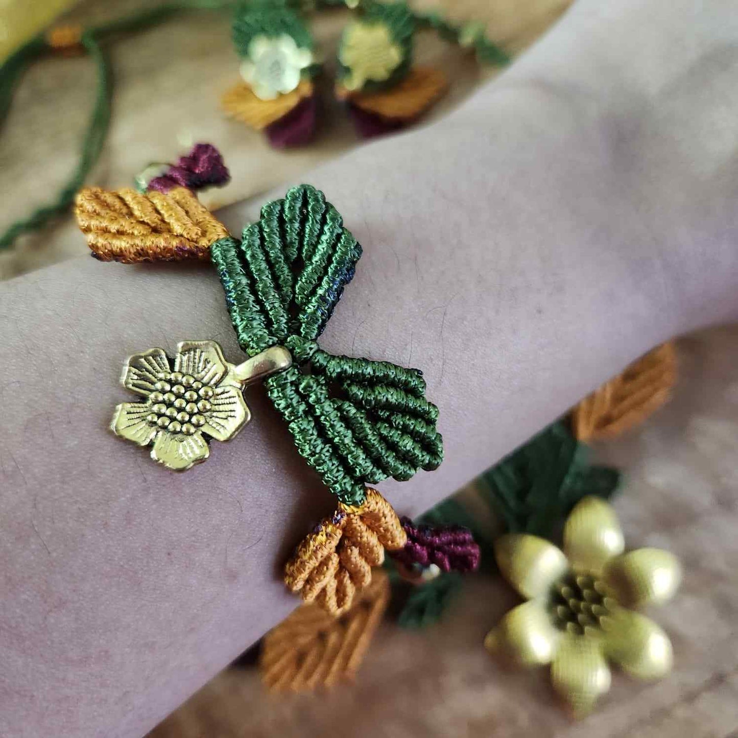 flower and leaves statement necklace and earrings set for women party wear necklace set floral necklace earrings for office formal