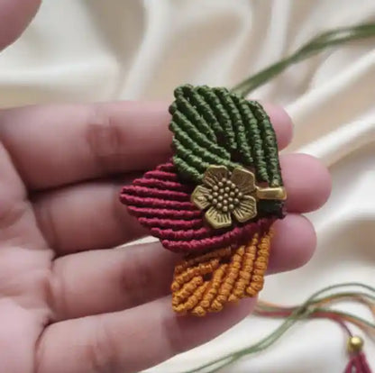 Paathra autumn macrame earrings