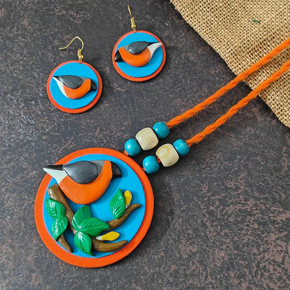 Parthivi fabric necklace set