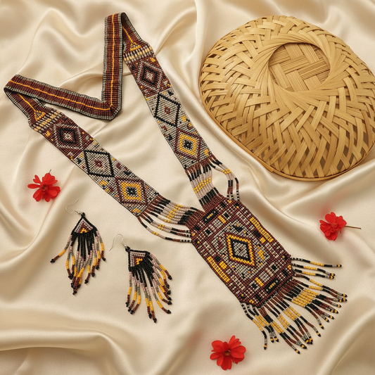Punarnava beadloom necklace set