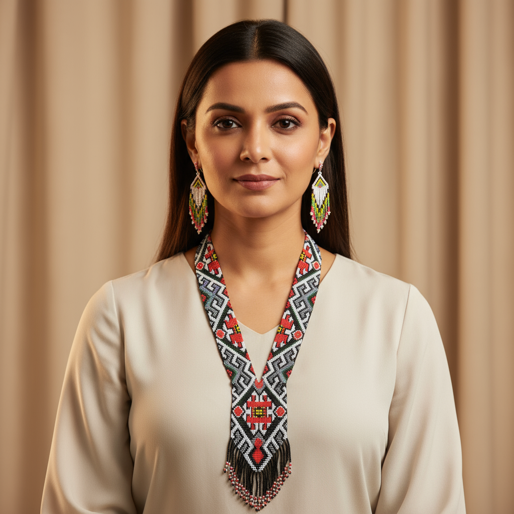 Rajiva beadloom necklace set