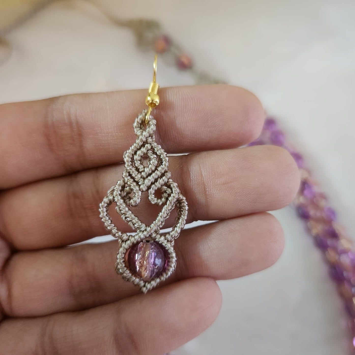 Sabitha macrame necklace set