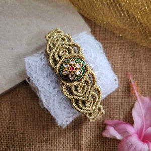 gold bracelet meenakari kundan kada bracelet rakhi bracelet party wear office wear festival bracelet anklet armlet handmade fashion