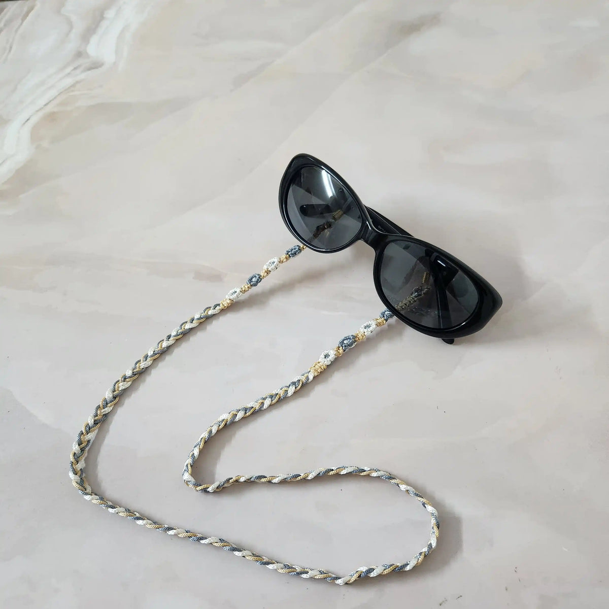 Saritha grey macrame spectacle chain