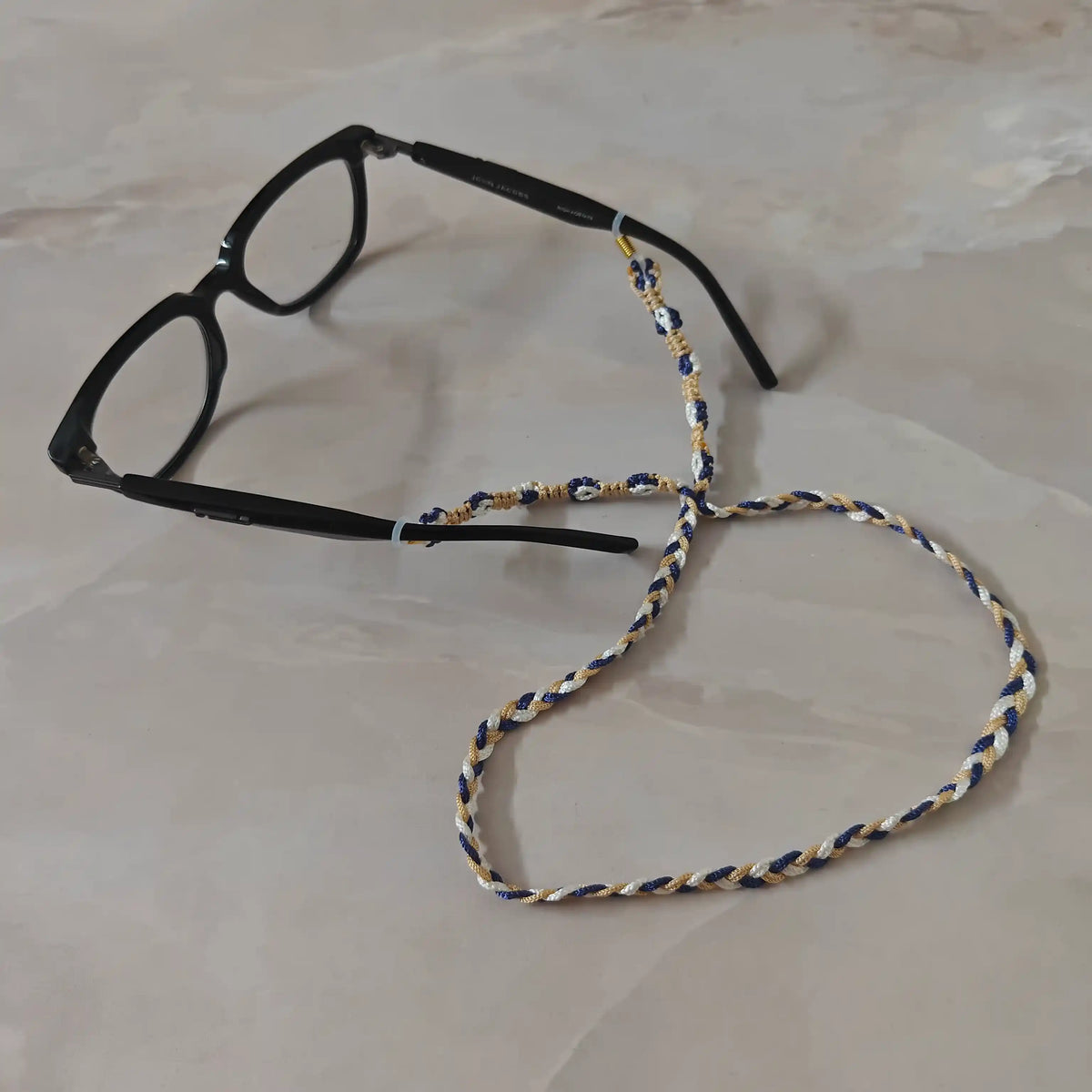 Saritha blue macrame spectacle chain
