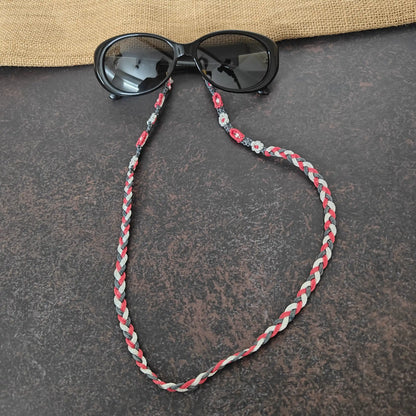 Saritha pink macrame spectacle chain