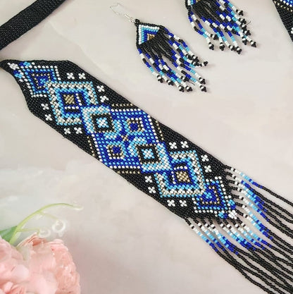 bead jewellery floral beadloom geometric design jewellery partywear jewellery buddha necklace office wear formal wear