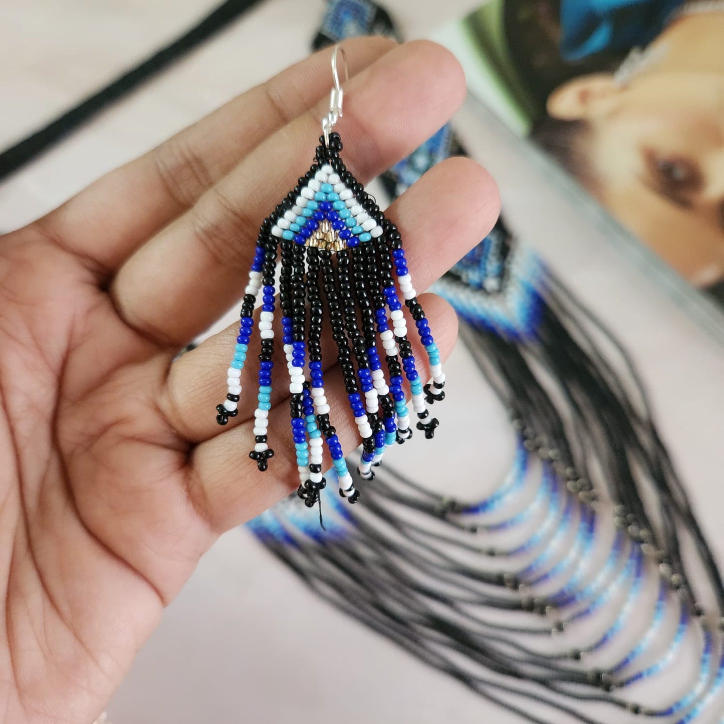 bead jewellery floral beadloom geometric design jewellery partywear jewellery buddha necklace office wear formal wear