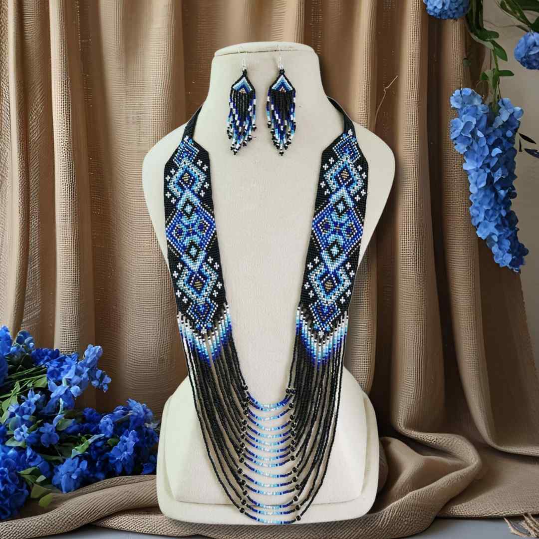 bead jewellery floral beadloom geometric design jewellery partywear jewellery buddha necklace office wear formal wear